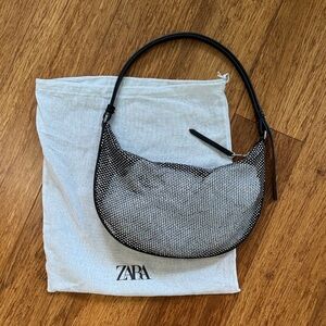 Zara Crystal Mesh Shoulder Bag